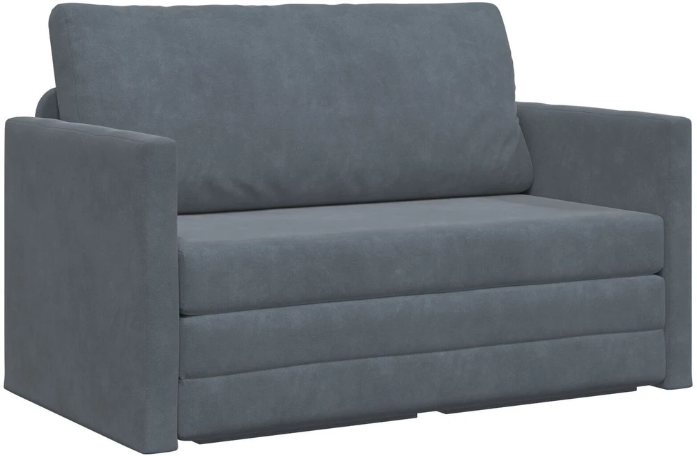 Sofa lova Tamsiai pilka 124 x 71 x 78 cm Aksomas