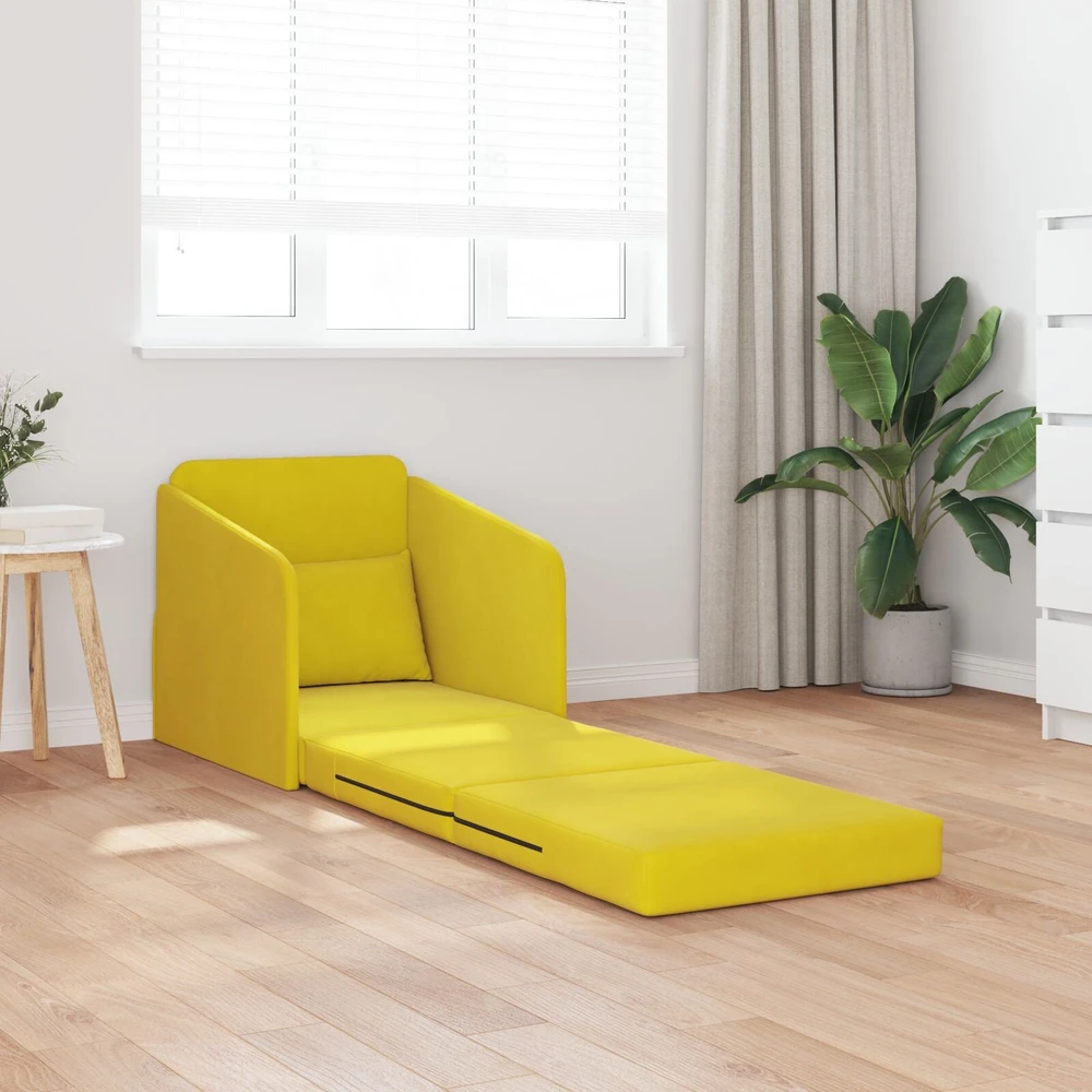 Sofa lova Geltona 65 x 80 x 83 cm Aksomas