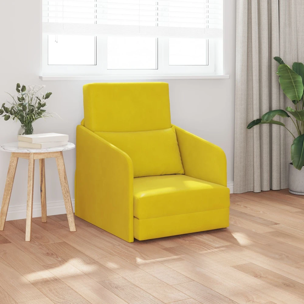 Sofa lova Geltona 65 x 80 x 83 cm Aksomas