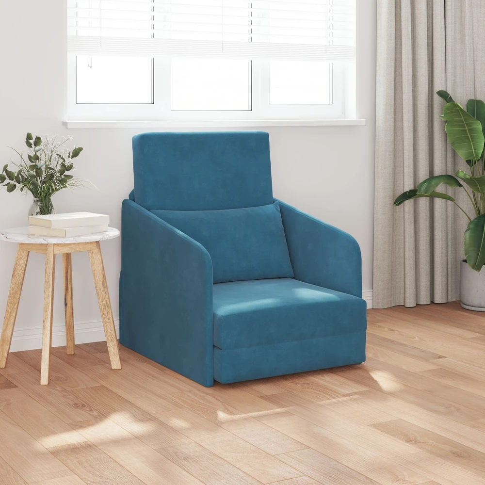 Sofa lova Mėlyna 65 x 80 x 83 cm Aksomas