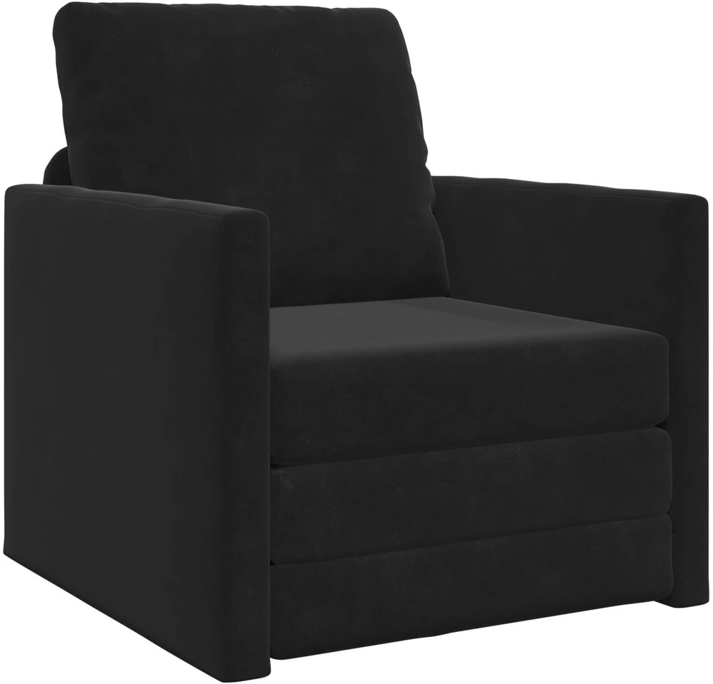 Sofa lova Juoda 74 x 77 x 81 cm Aksomas