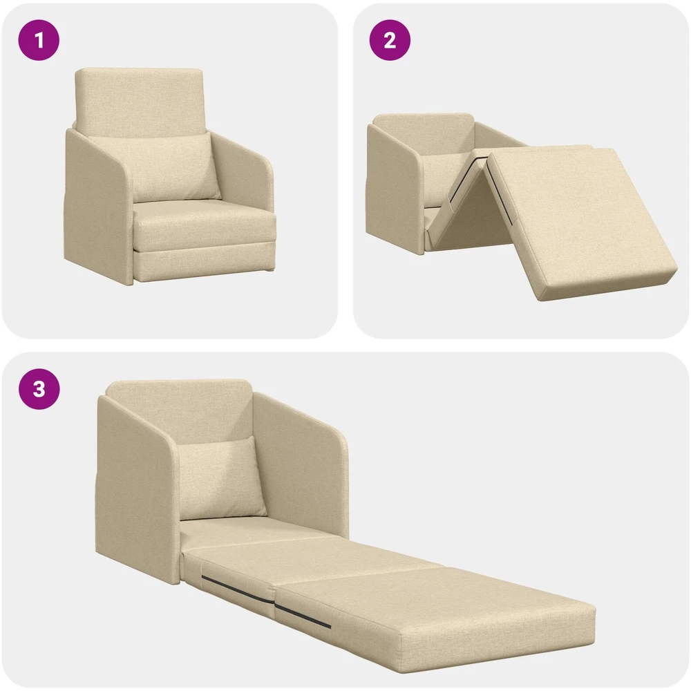Sofa lova Kreminė 65 x 80 x 83 cm audinys