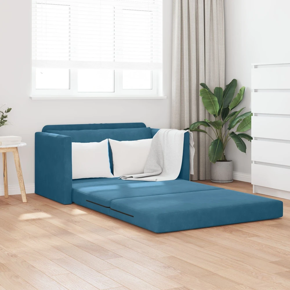 Sofa lova Mėlyna 124 x 71 x 78 cm Aksomas