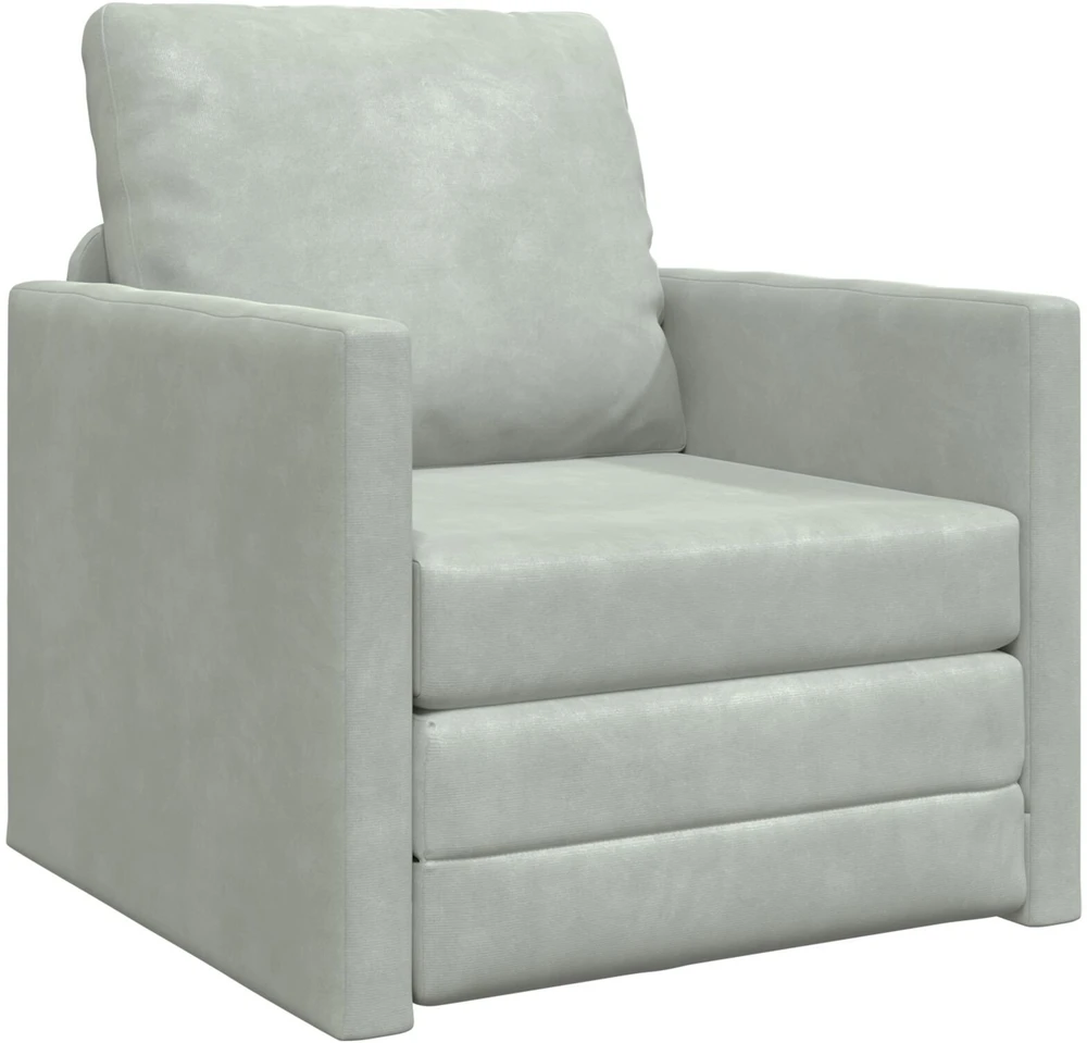 Sofa lova Šviesiai pilka 74 x 77 x 81 cm Aksomas