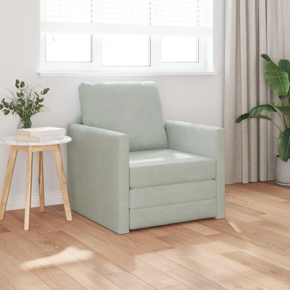 Sofa lova Šviesiai pilka 74 x 77 x 81 cm Aksomas