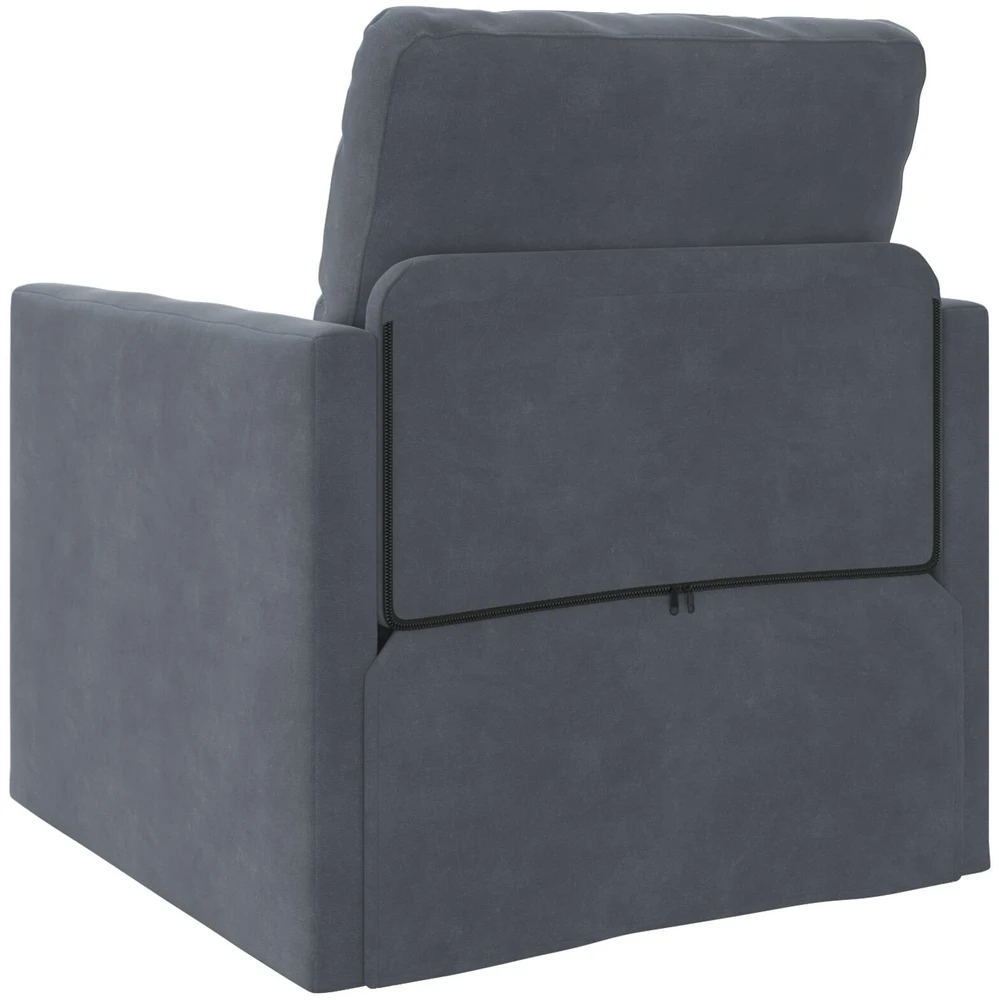 Sofa lova Tamsiai pilka 74 x 77 x 81 cm Aksomas