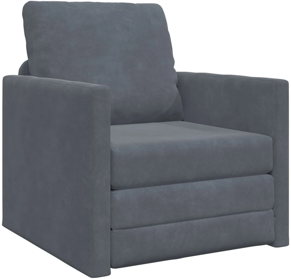 Sofa lova Tamsiai pilka 74 x 77 x 81 cm Aksomas