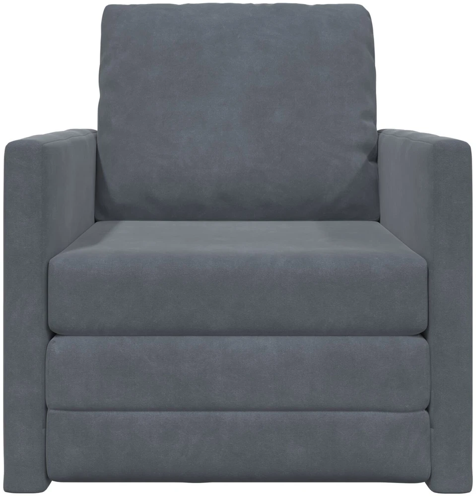 Sofa lova Tamsiai pilka 74 x 77 x 81 cm Aksomas