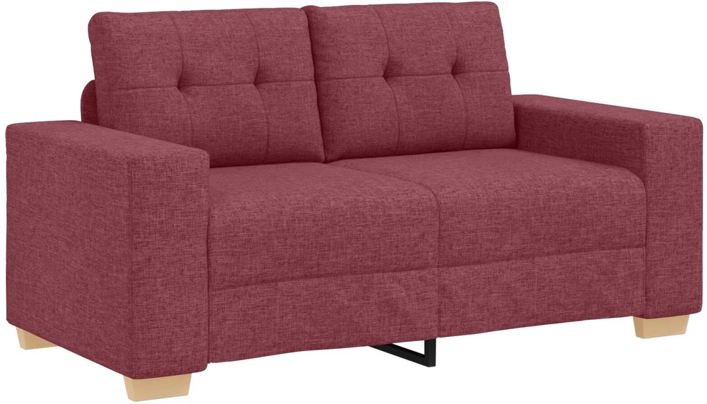 Sofa 3 vnt. Vėjo raudona Lino mišinio audinys