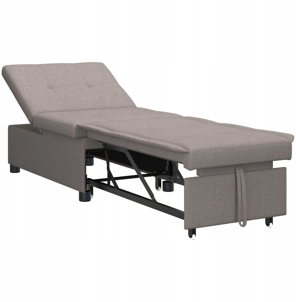 Ištraukiama sofa-lova Taupe 194 x 50 x 82 cm audinys