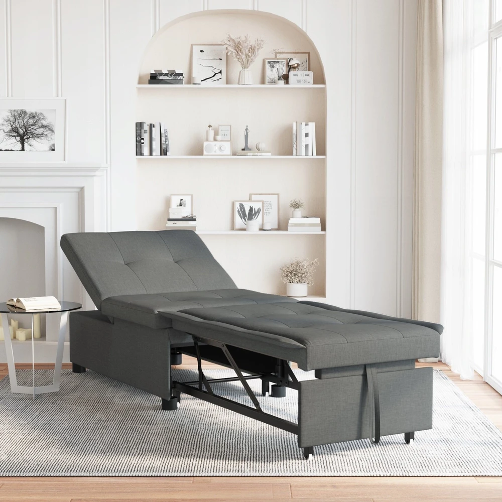 Sofa lova Tamsiai pilka 194 x 50 x 82 cm fanera