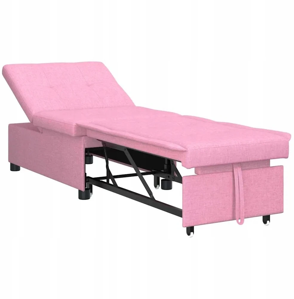 Ištraukiama sofa-lova Rožinė 194 x 50 x 82 cm audinys