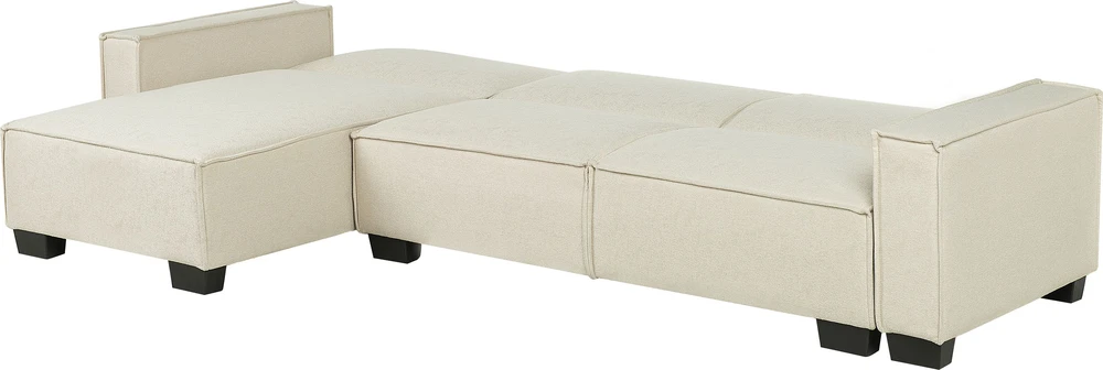 Sofa Beliani Išskleidžiamas kampas ROMEDAL, 3 vietų, smėlio spalvos, dešininis