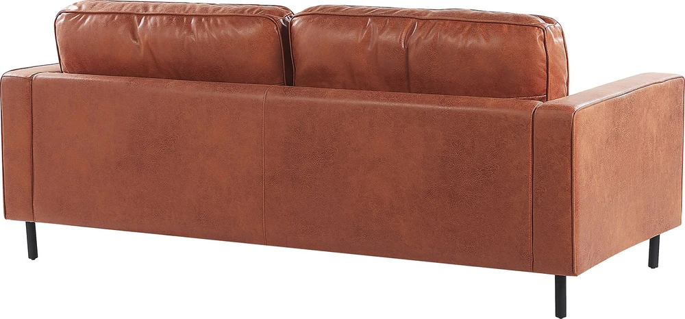 Sofa Beliani 4 vietų svetainės baldų komplektas SAVALEN, ekologiška oda, auksinė ruda