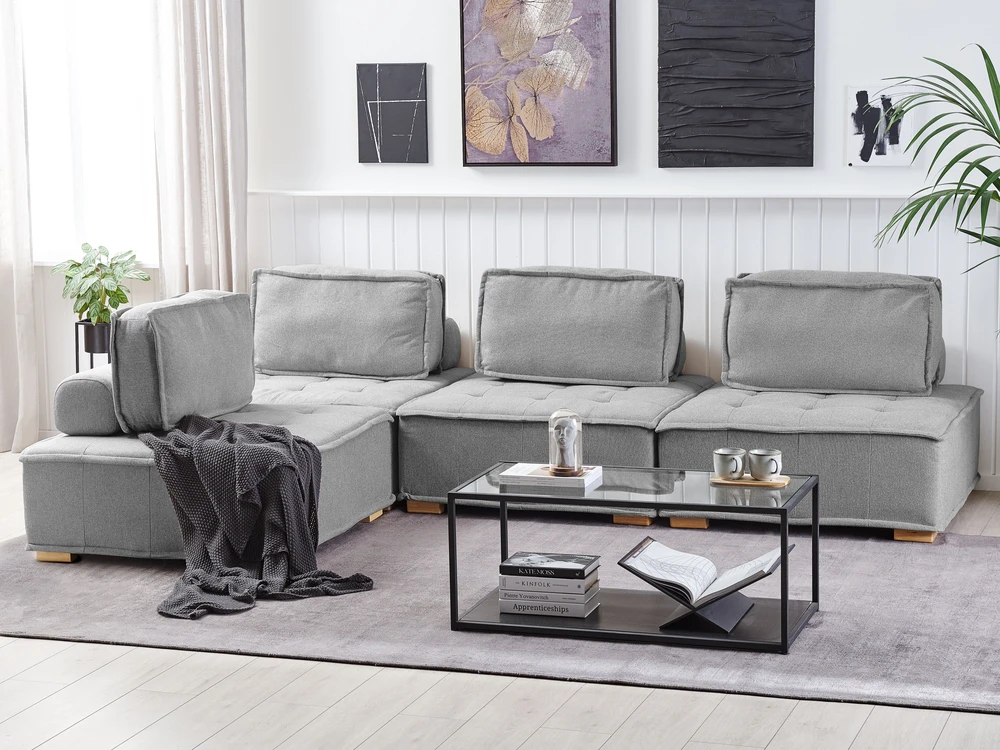 Sofa Beliani Vienvietis modulis TIBRO, pilkas