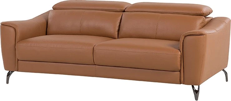 Sofa Beliani 4 vietų svetainės baldų komplektas NARWIK iš natūralios odos, rudas