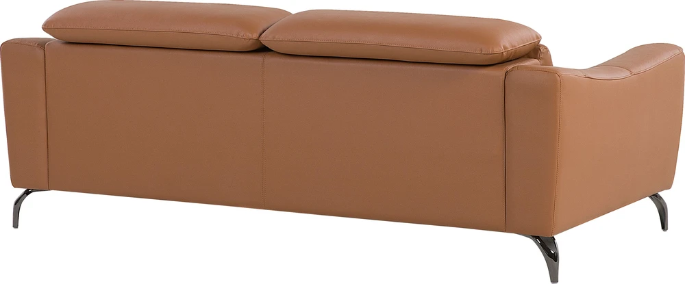 Sofa Beliani 4 vietų svetainės baldų komplektas NARWIK iš natūralios odos, rudas