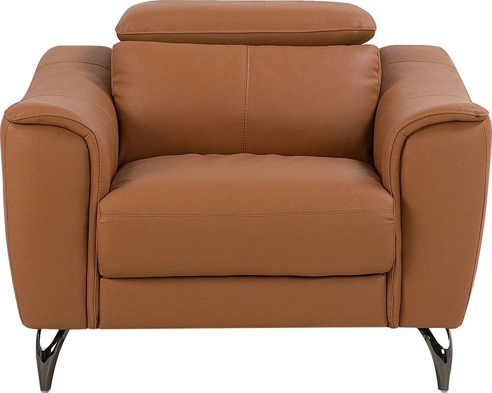 Sofa Beliani 4 vietų svetainės baldų komplektas NARWIK iš natūralios odos, rudas