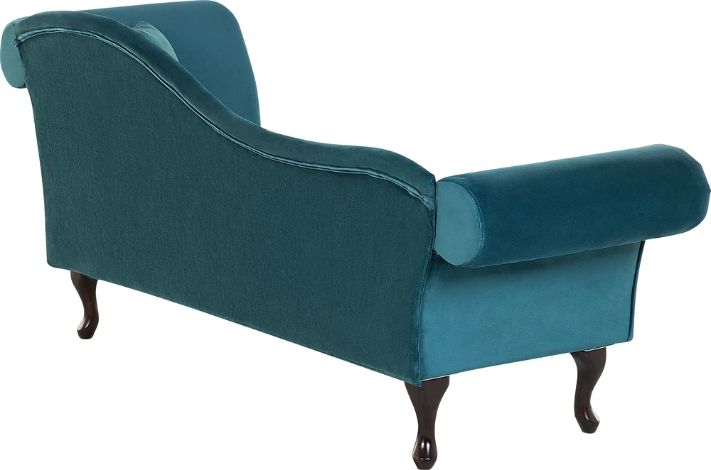 Sofa Beliani Dešininis gultas LATTES, žydras veliūras