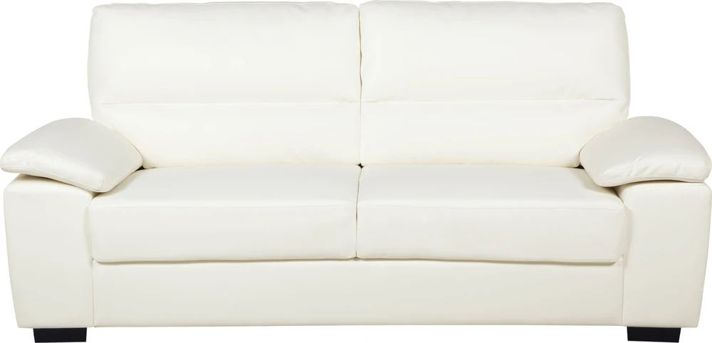 Sofa Beliani VOGAR 5 asmenų svetainės baldų komplektas, dirbtinė oda, kreminė spalva