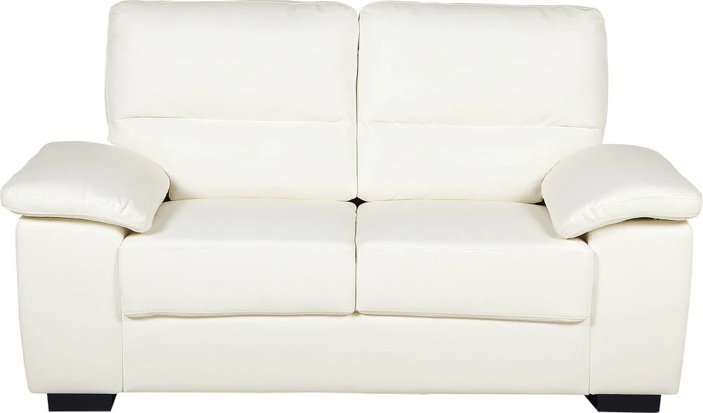 Sofa Beliani VOGAR 5 asmenų svetainės baldų komplektas, dirbtinė oda, kreminė spalva