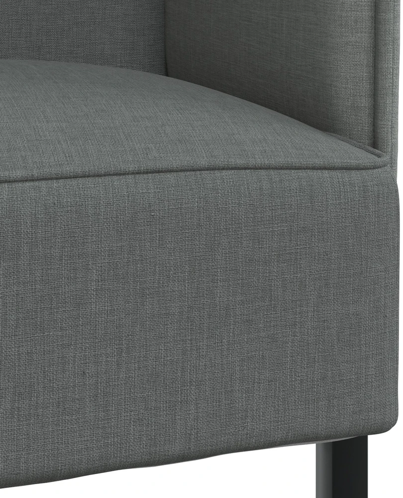 Aukštos nugaros sofa 101cm Tamsiai pilka audinys