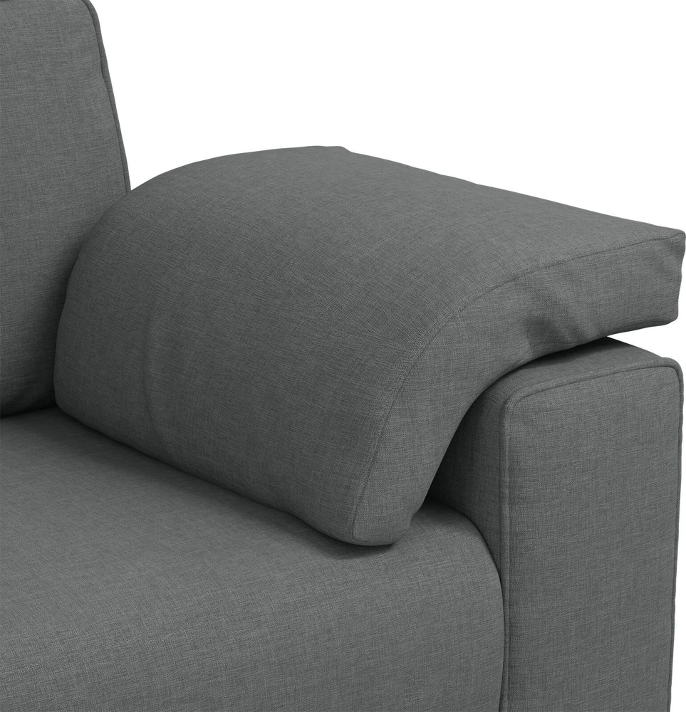 Dvivietė sofa Tamsiai pilka 180 cm audinys