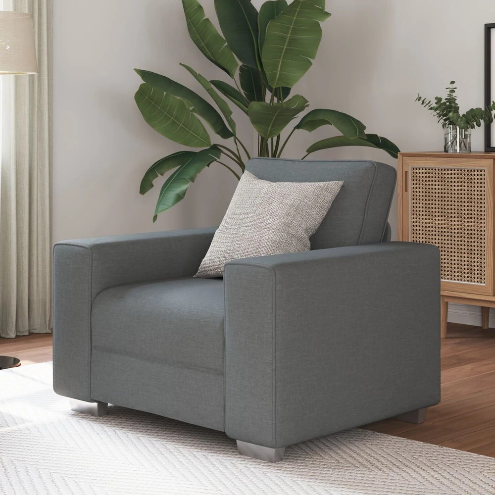 Sofa Kėdė Tamsiai pilka 100 cm audinys