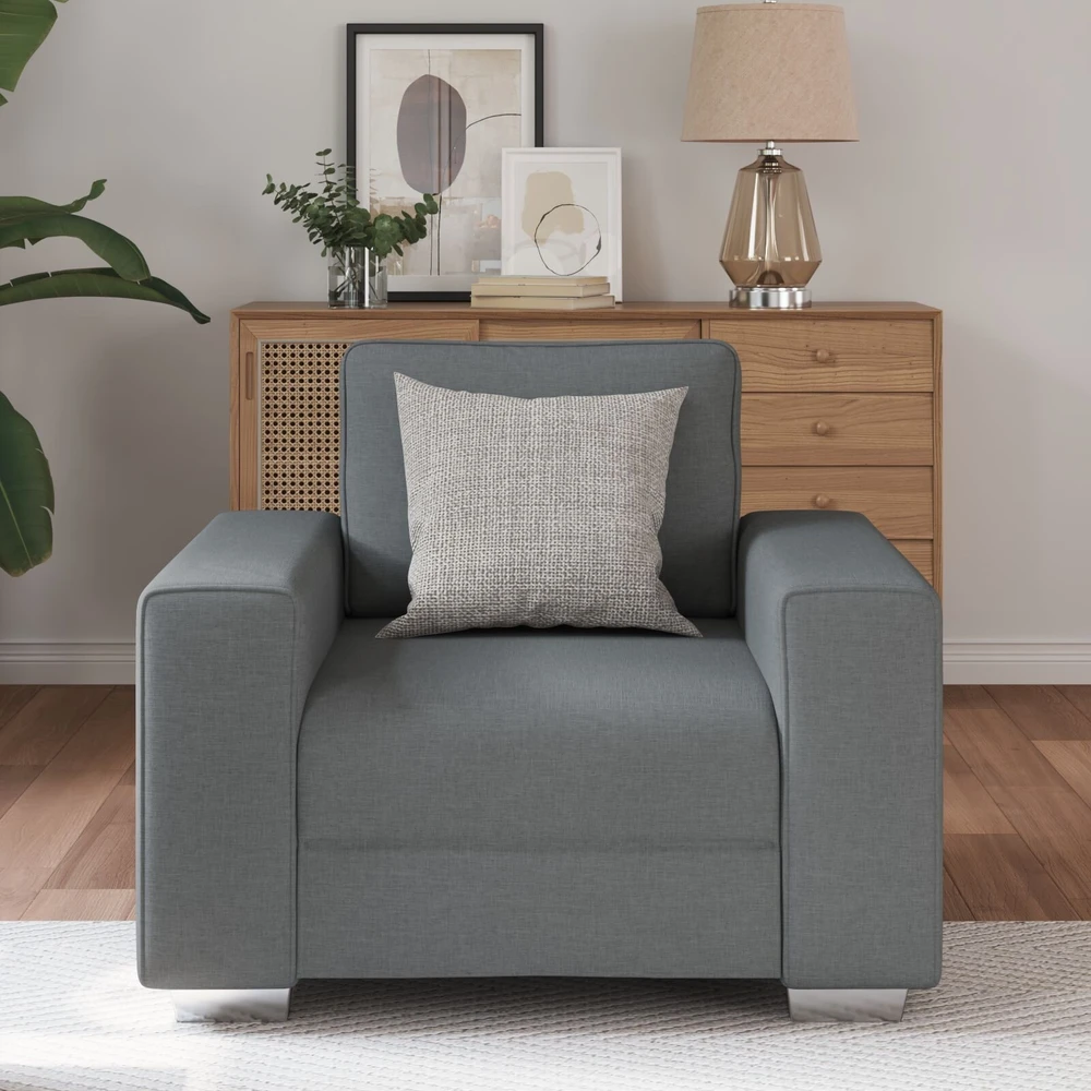 Sofa Kėdė Tamsiai pilka 100 cm audinys