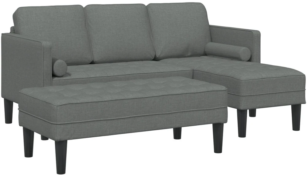 Sofa Sofos komplektas 2 vnt. Tamsiai pilka Poliesteris