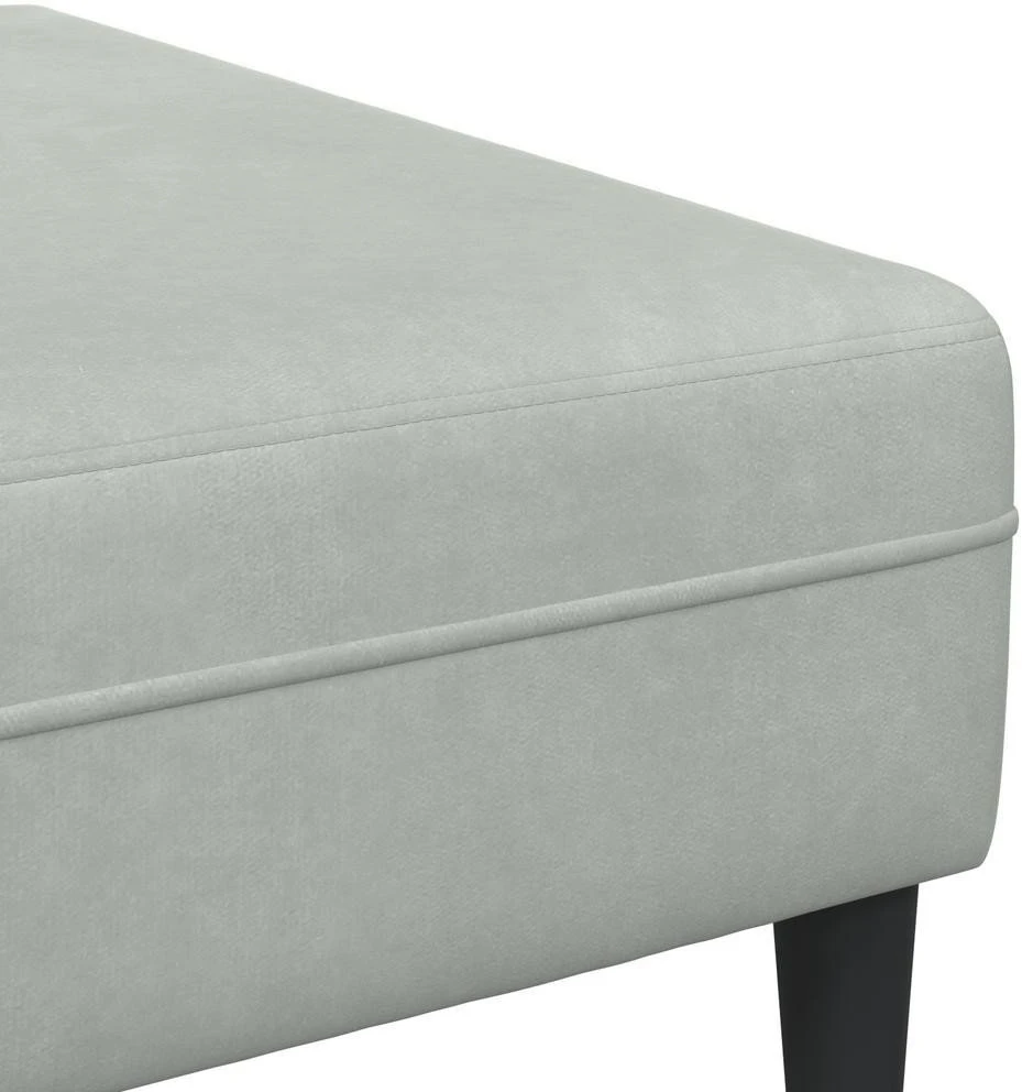 Sofa 3 vnt. Šviesiai pilka Aksomas
