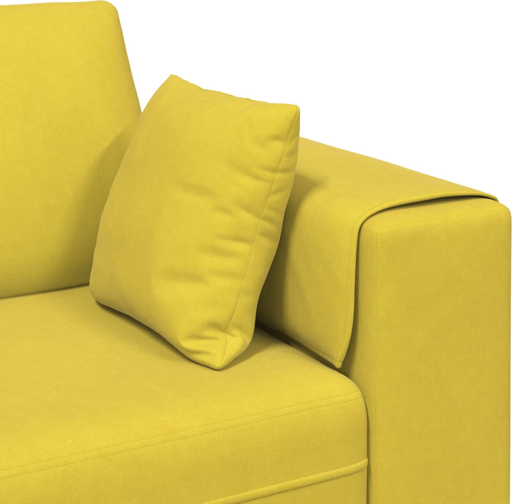 Sofa Geltona 250 x 77 x 76 cm Aksomas