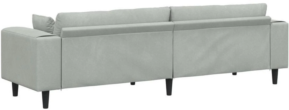 Sofa Šviesiai pilka 250 x 77 x 76 cm Aksomas