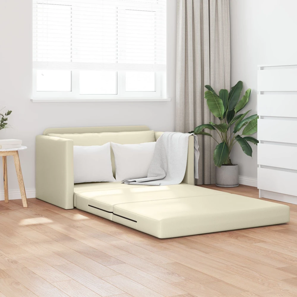Sofa lova Kreminė 124 x 71 x 78 cm Dirbtinė Oda