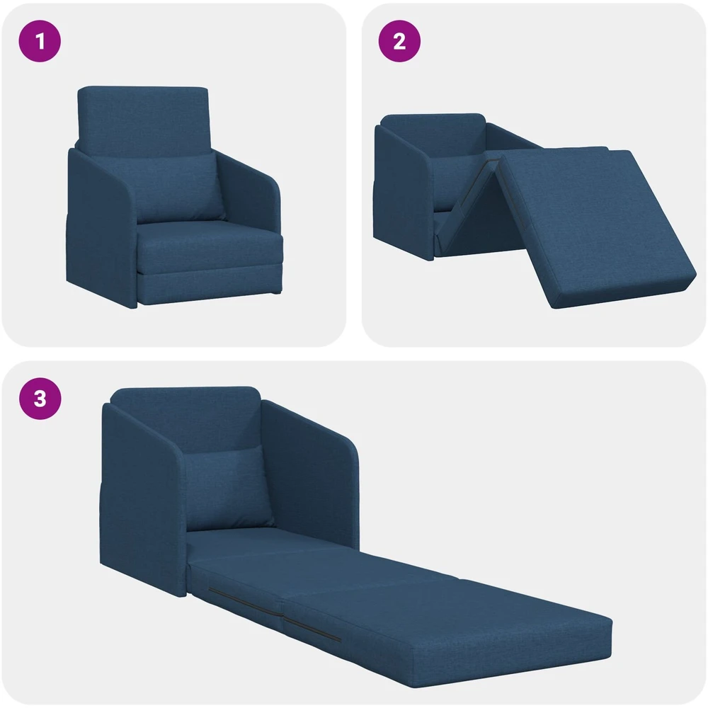 Sofa lova Mėlyna 65 x 80 x 83 cm audinys