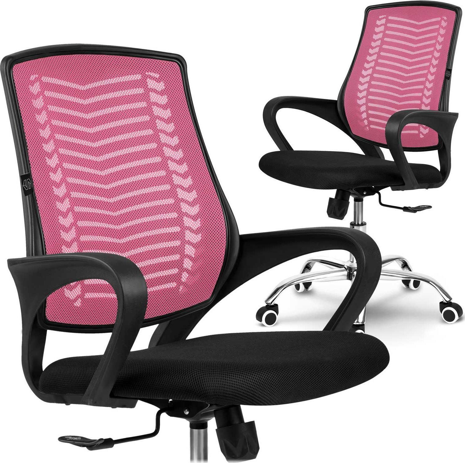 Sofotel Denar mikro tinklelio biuro kėdė, rožinė