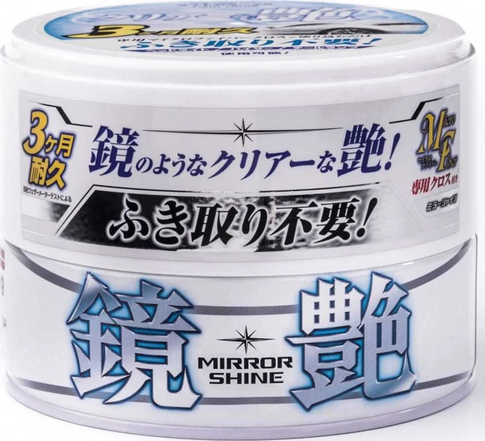 Soft99 Mirror Shine vaško pakuotė su japoniškais užrašais