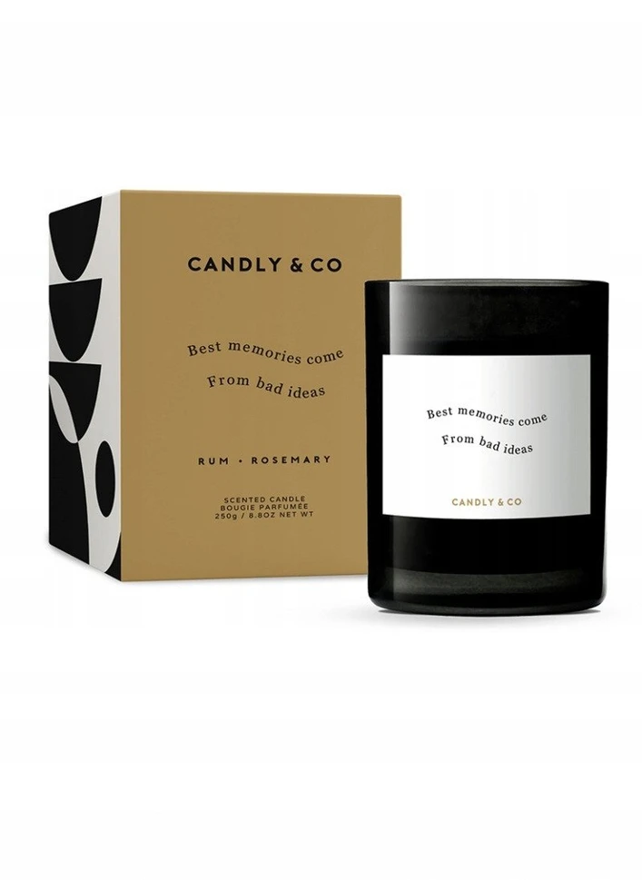 Candly&Co Sojų kvapioji žvakė stiklinėje CANDLY&CO, Best Memories Come From B., kvapas Nr.2, 250 g