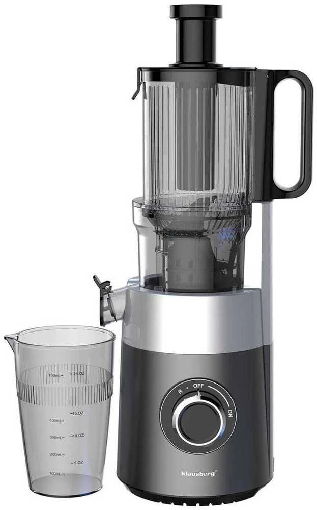 Sulčiaspaudė Lėtaeigė sulčiaspaudė vaisiams ir daržovėms, vertikali, pilka, 180 W, Klausberg, kb-7881