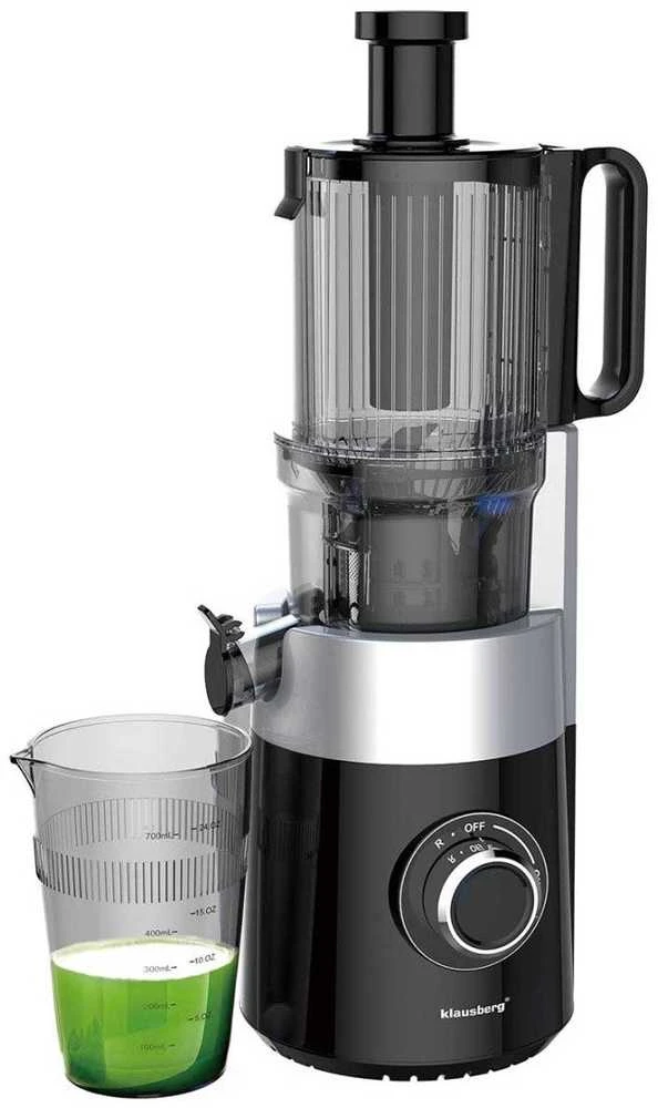 Sulčiaspaudė Lėtaeigė sulčiaspaudė vaisiams ir daržovėms, vertikali, juoda, 180 W, Klausberg, kb-7871