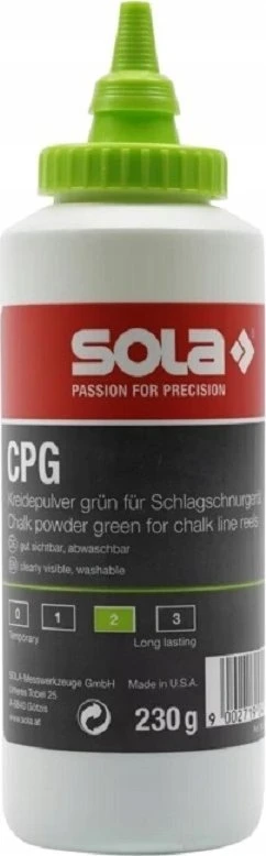Sola DRUSKOS KREIDOS MILTELĖS CPR 230 RAUDONA 230g