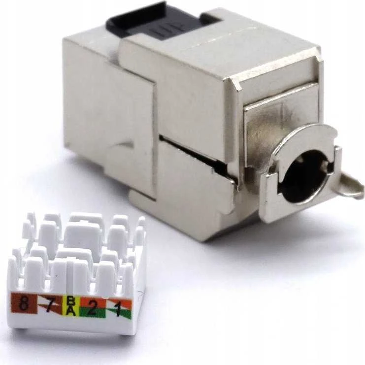 Solarix 10G samořezný Keystone CAT6A STP RJ45 SXKJ-10G-STP-BK-SA