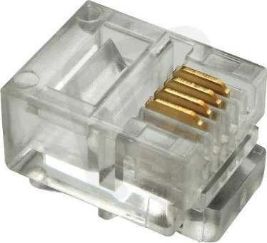 Solarix RJ11 CAT3 UTP 6p4c neekranuotas kabelio jungtis