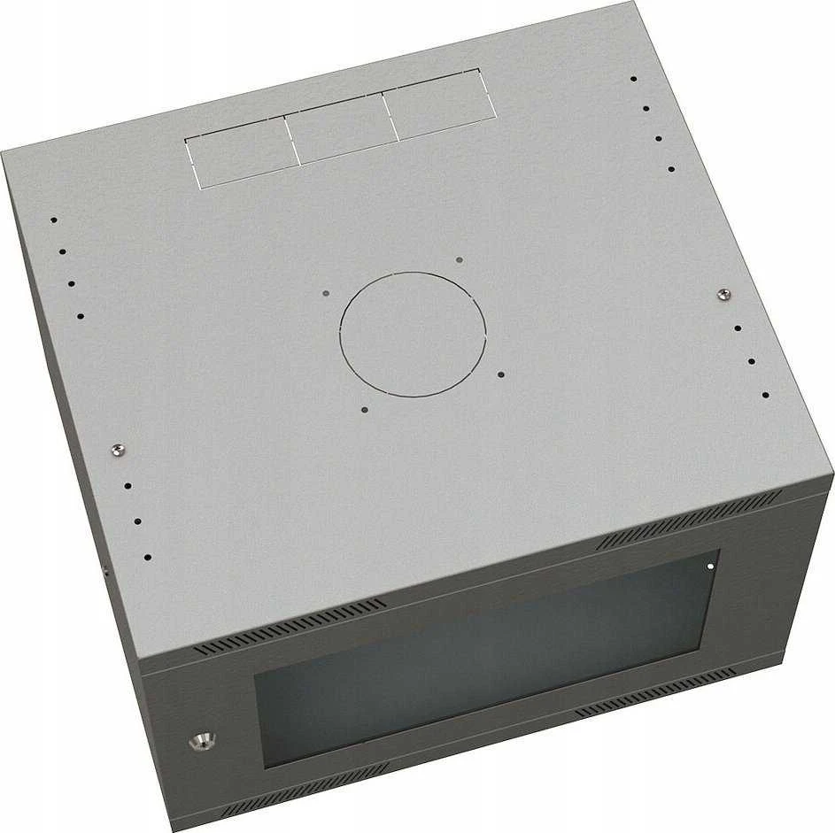Solarix sulankstoma sieninė spinta SENSA LITE 9U 450mm, metalinės durys, RAL 7035 SENSA-L-9U-545-21-G
