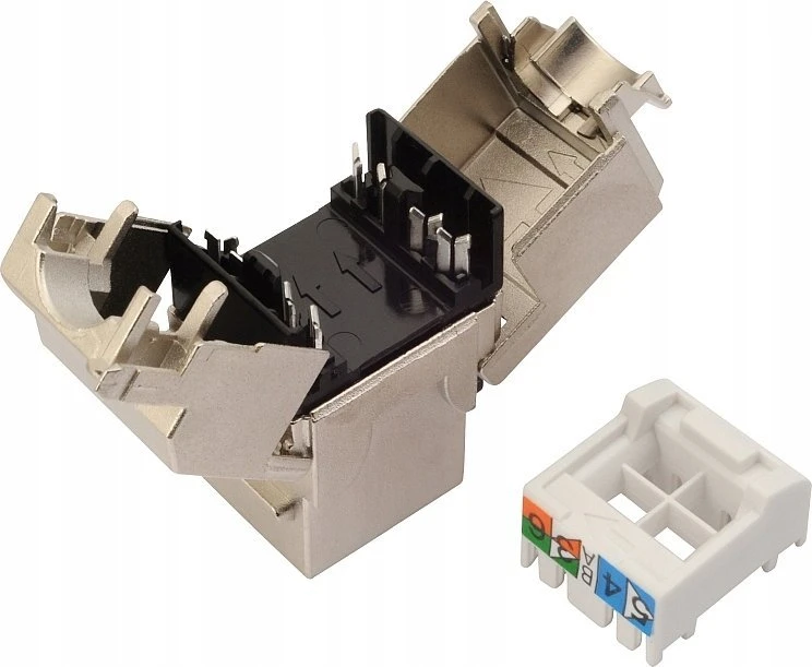 Solarix MULTIPACK 24 vnt - greito pjovimo kertinis akmuo CAT5E STP RJ45 juodas SXKJ-5E-STP-BK-NA