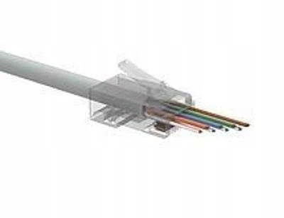 Solarix Universal EASY jungtis RJ45 CAT5E UTP 8p8c laidui ir veidui / 100 vnt SXRJ45-5E-UTP-EASY