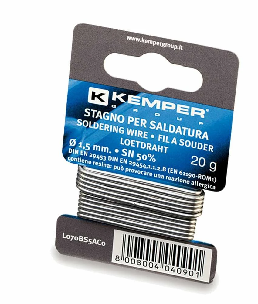 Lydmetalis „KEMPER" 1,5 mm 20 g SN 50%