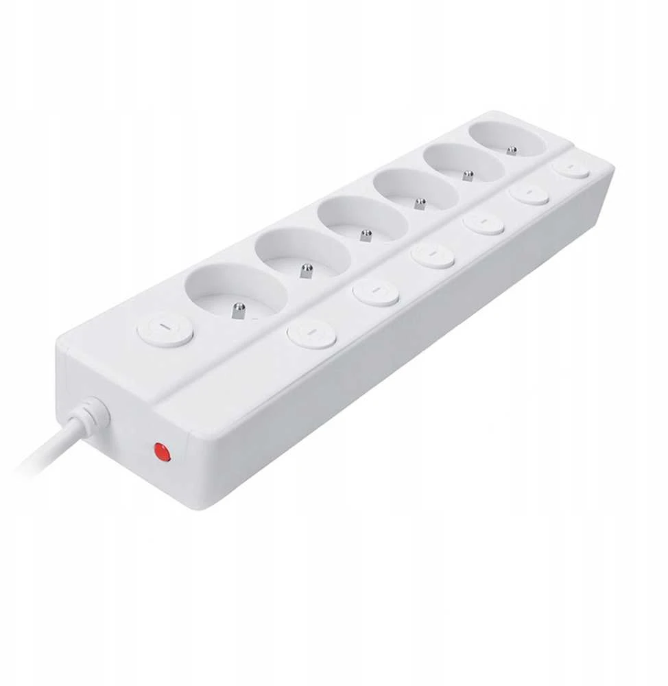 Solight 6z ilgintuvas 3m baltas