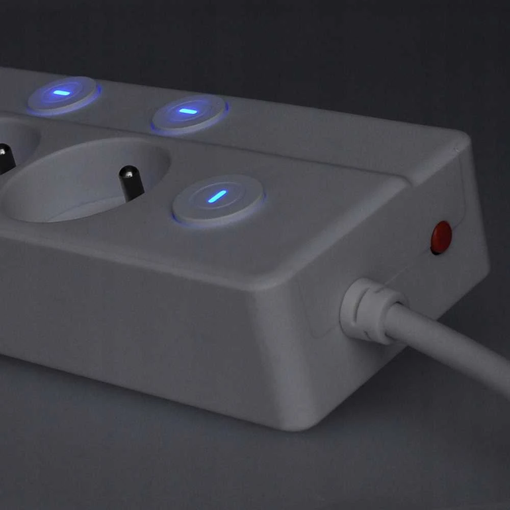 Solight 6z ilgintuvas 3m baltas