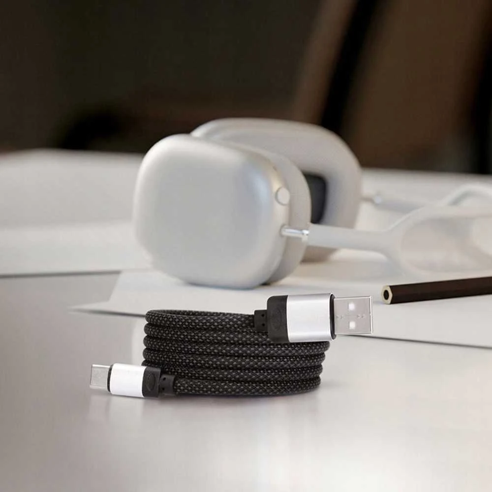 Solight magnetický USB-C kabelis, USB 2.0 A konektor - USB-C konektor, 1m